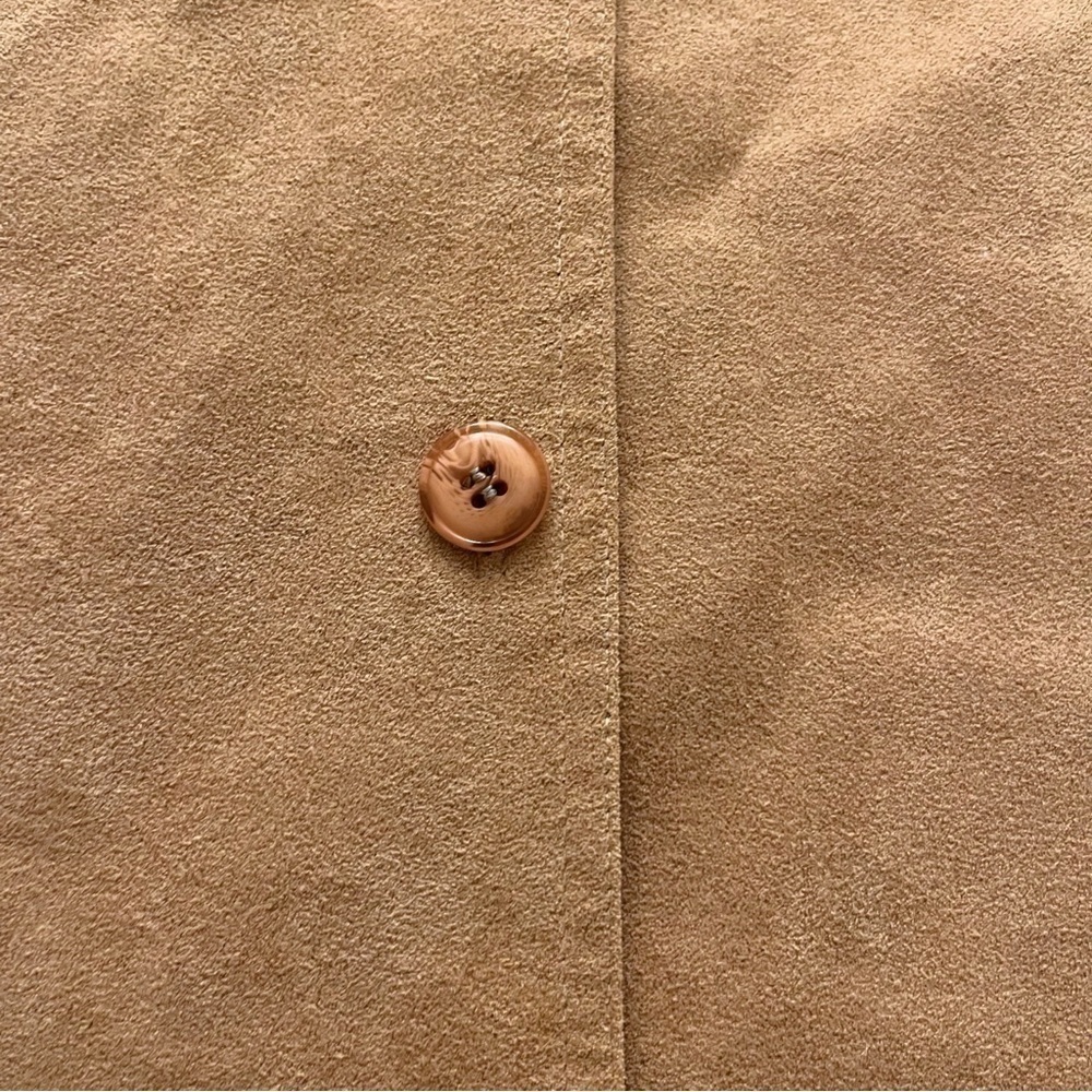 Ultrasuede Camel Dress Women’s S-M Tan Sleeveless Button-Down Midi Vintage - Picture 6 of 13